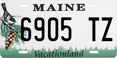 ME license plate 6905TZ