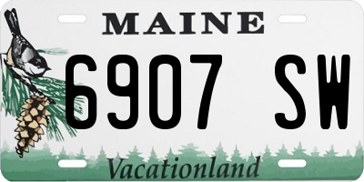 ME license plate 6907SW