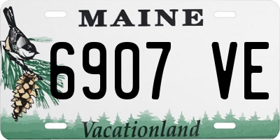 ME license plate 6907VE