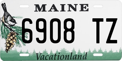 ME license plate 6908TZ