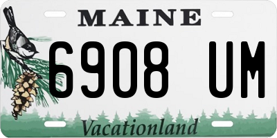 ME license plate 6908UM