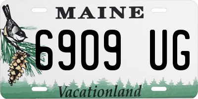 ME license plate 6909UG