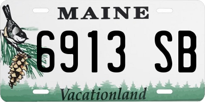 ME license plate 6913SB