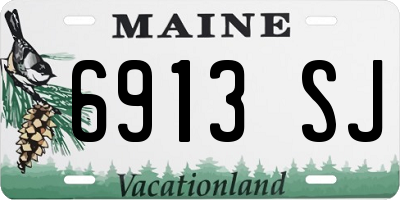 ME license plate 6913SJ