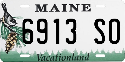 ME license plate 6913SO