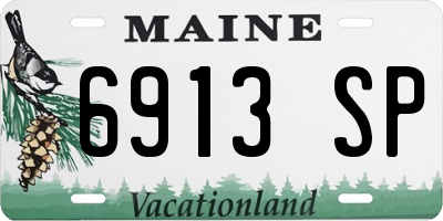 ME license plate 6913SP