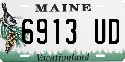 ME license plate 6913UD