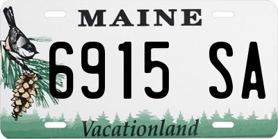 ME license plate 6915SA