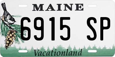 ME license plate 6915SP