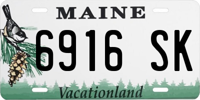 ME license plate 6916SK