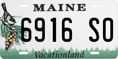 ME license plate 6916SO