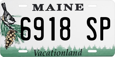 ME license plate 6918SP
