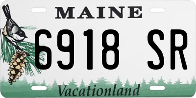 ME license plate 6918SR