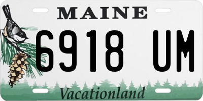 ME license plate 6918UM