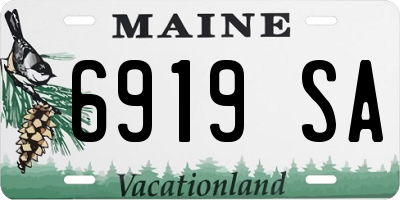 ME license plate 6919SA