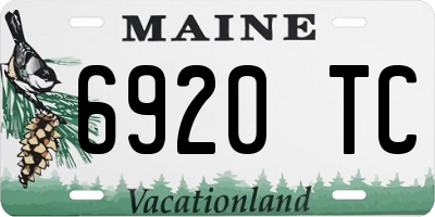 ME license plate 6920TC