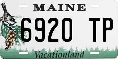 ME license plate 6920TP
