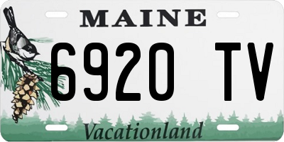 ME license plate 6920TV