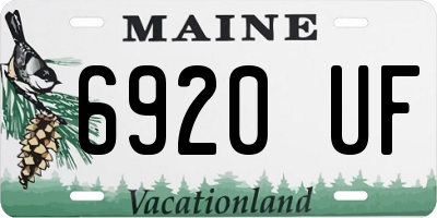 ME license plate 6920UF