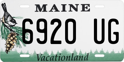 ME license plate 6920UG