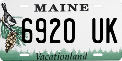 ME license plate 6920UK