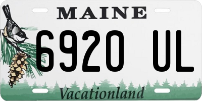 ME license plate 6920UL