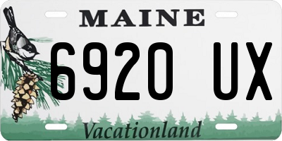 ME license plate 6920UX