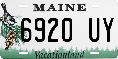 ME license plate 6920UY