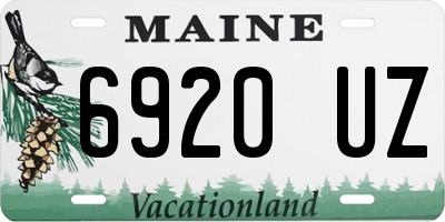 ME license plate 6920UZ