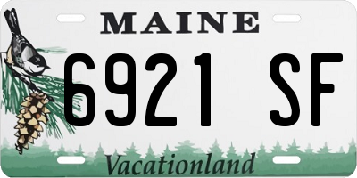 ME license plate 6921SF