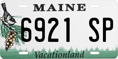 ME license plate 6921SP