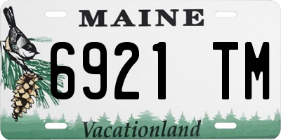 ME license plate 6921TM