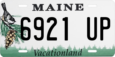 ME license plate 6921UP