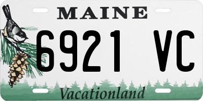 ME license plate 6921VC