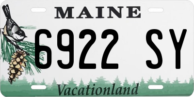 ME license plate 6922SY