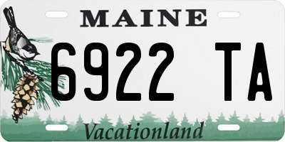 ME license plate 6922TA