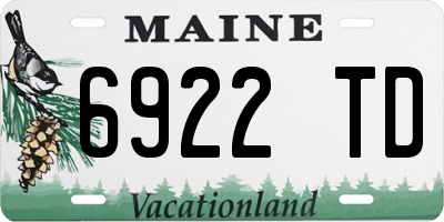 ME license plate 6922TD