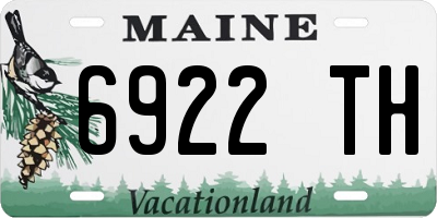 ME license plate 6922TH
