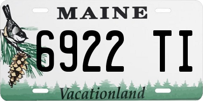 ME license plate 6922TI