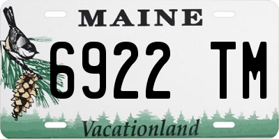 ME license plate 6922TM