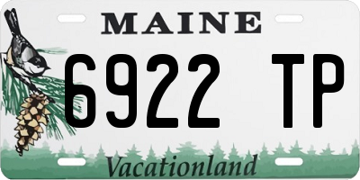 ME license plate 6922TP