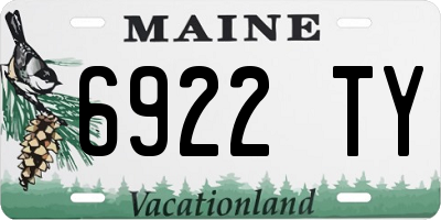 ME license plate 6922TY