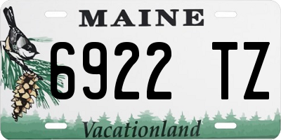 ME license plate 6922TZ