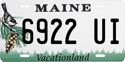 ME license plate 6922UI