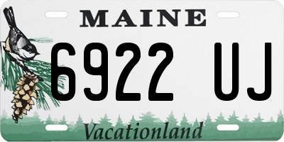 ME license plate 6922UJ