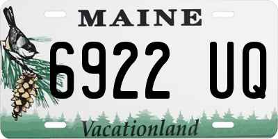 ME license plate 6922UQ