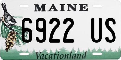 ME license plate 6922US