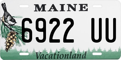 ME license plate 6922UU