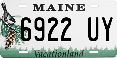 ME license plate 6922UY