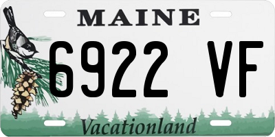 ME license plate 6922VF